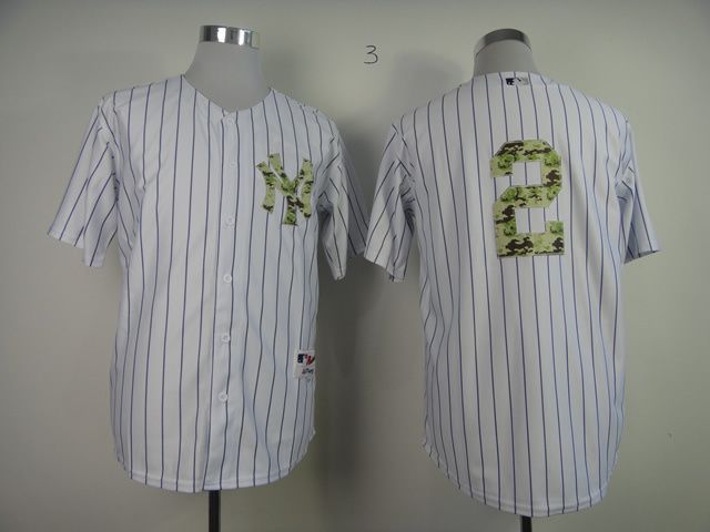 Men New York Yankees #2 Jeter White Camo MLB Jerseys->new york yankees->MLB Jersey
